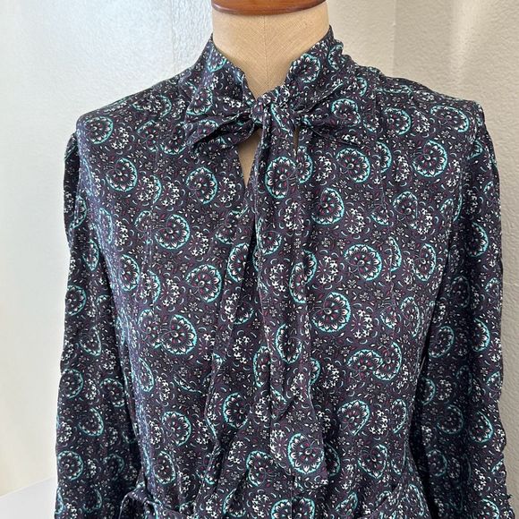 Joie Courtney Dress in Navy Blazer Multi Size M - Picture 5 of 13